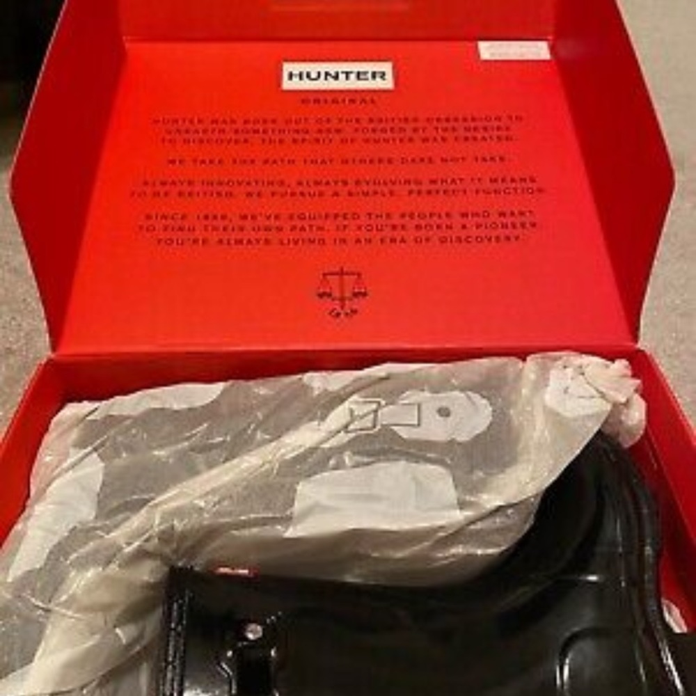 Kids Original Gloss Black Hunter Rain Boots. - Picture 5 of 6